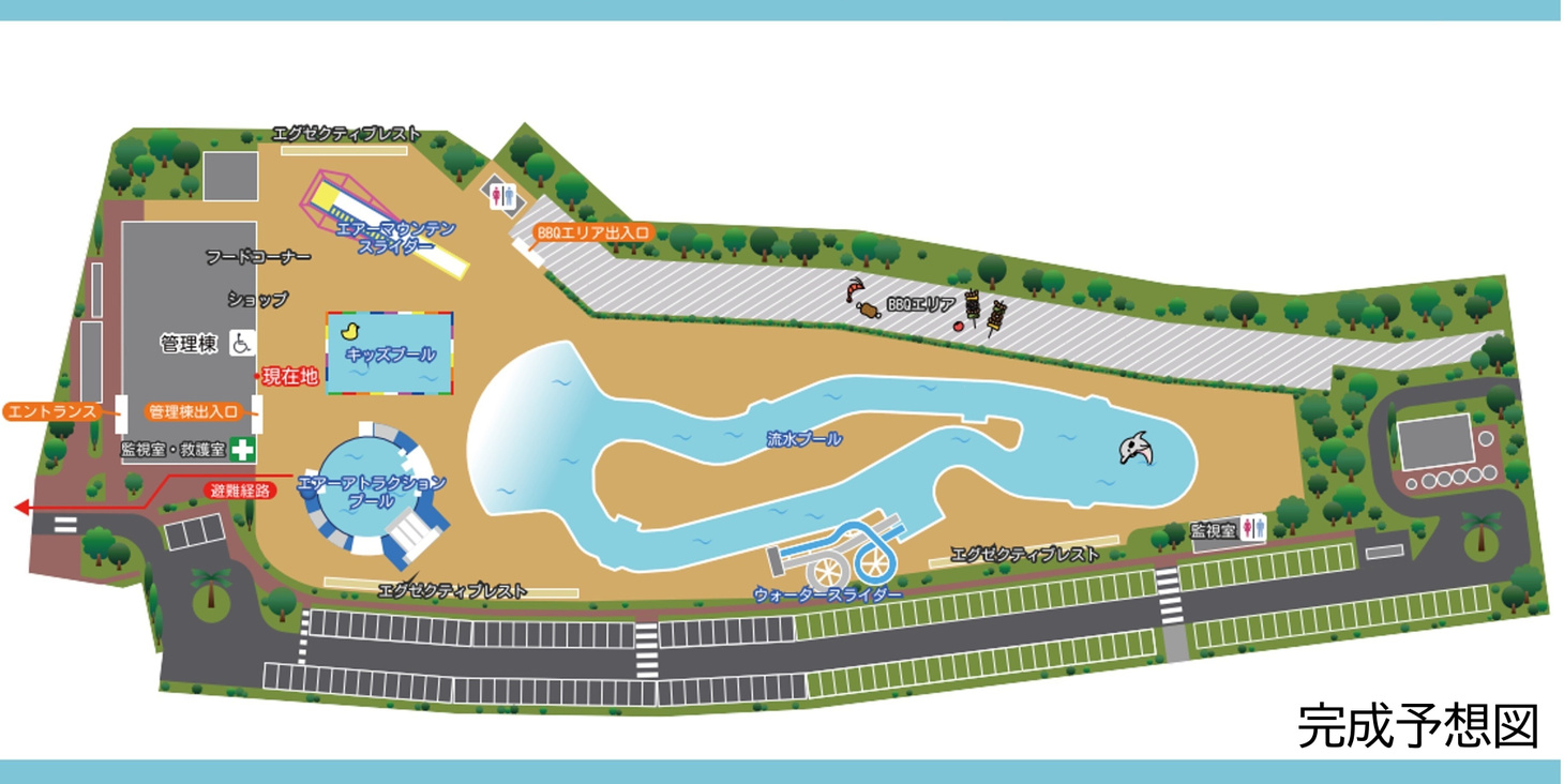 横浜市本牧市民プール完成予想図